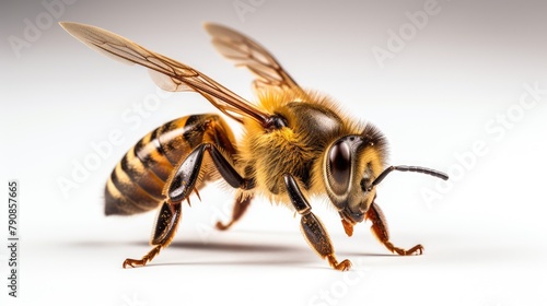 Bee on a white background. AI generated. © Olha Koval