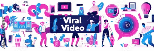 illustration with text to commemorate Viral Video Day photo