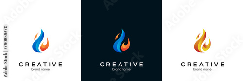 liquid fire logo vector