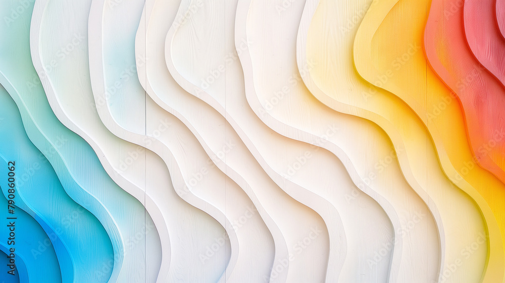 Obraz premium Seamless wood pattern background in colorful tones. Wooden wavy texture prepared for wall design. Copy paste area 