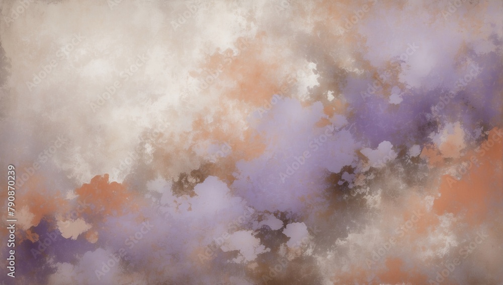 Faded Beauty, Abstract Background Texture with Subtle Lavender, Dusty Coral, and Aged Brown Shades.