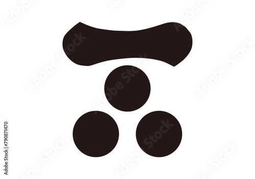 一文字三つ星　毛利家星