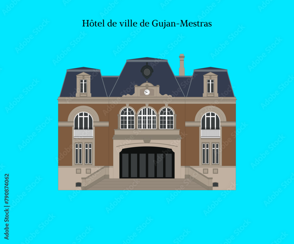 Fototapeta premium Hôtel de ville de Gujan-Mestras, France
