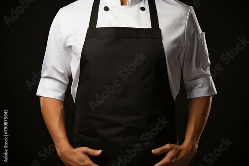 person in a black apron,ai generated