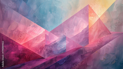 Abstract background with crystal pyramid. photo