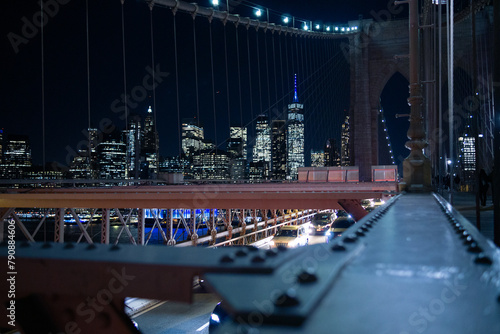 New york city night architecture and street photography