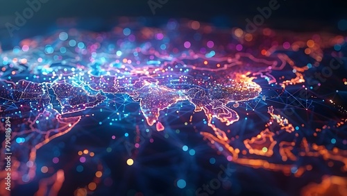 Asia's Digital Pulse: A Network Symphony. Concept Technology Trends, Digital Innovation, Asian Markets, Network Connectivity, Creative Solutions