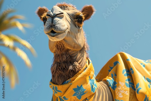 fashionable style of a camel 3D photo