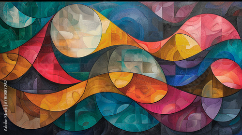 Abstract background with smooth lines.