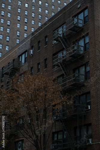 New York City rainy foggy night architecture and street photography