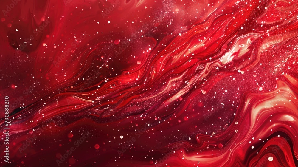 Shiny red backdrop with abstract splashes Shiny red backdrop with abstract splashes