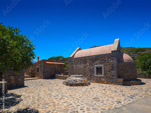 Small chapel on a hill (Kolokitha Beach, Kalydon, Crete, Greece) photo