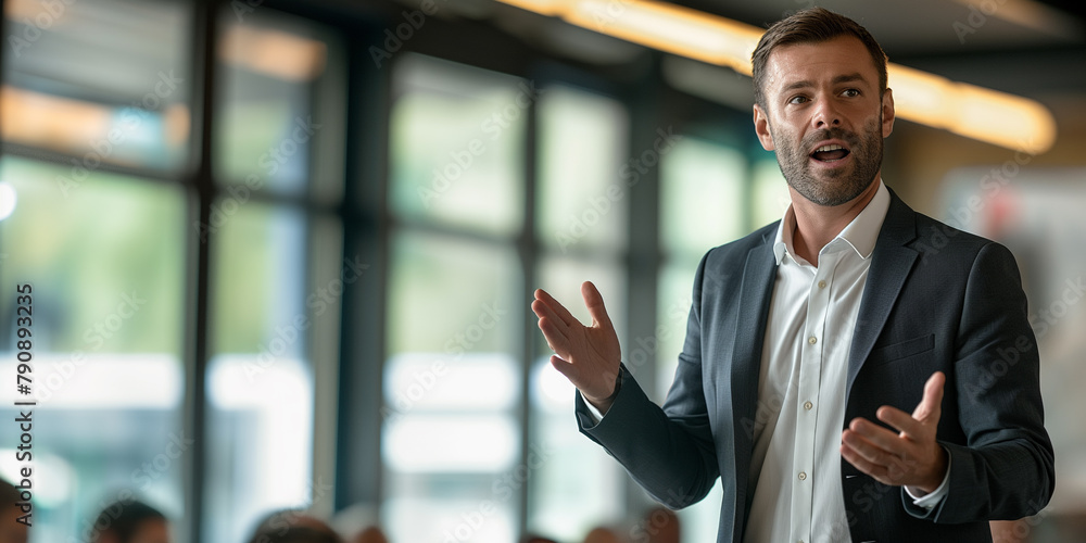 © necropos12 - the speaker tells the speech at conference