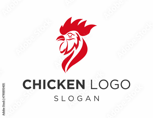 The logo design is about Chicken and was created using the Corel Draw 2018 application with a white background.