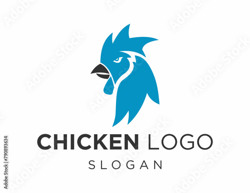 The logo design is about Chicken and was created using the Corel Draw 2018 application with a white background.