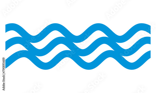 simple water wave logo