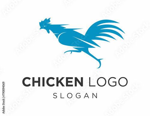 The logo design is about Chicken and was created using the Corel Draw 2018 application with a white background.