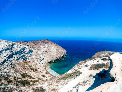  A Panoramic View of the mediterranean Sea from the Summit of a Towering Peak.  seascape view of blue ocean and mountains from hilltop. Cap Figalo Ain Temouchent Algeria. © Iceman_31