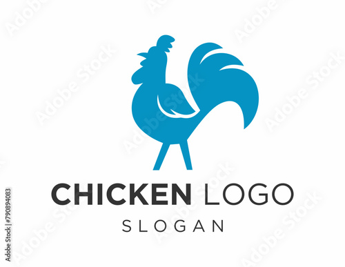 The logo design is about Chicken and was created using the Corel Draw 2018 application with a white background.