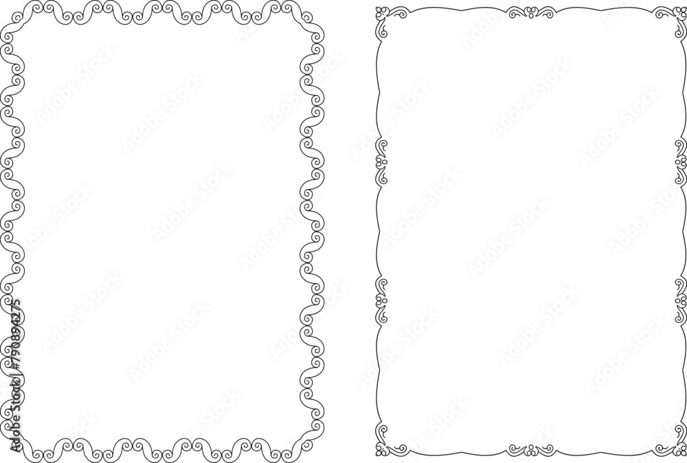 vector frames black on a white background vector frames black on a white background