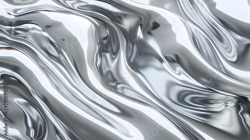 Shimmering Liquid Metal Backdrop Conveying Luxury and Premium