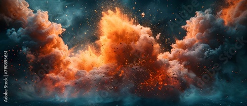 Dynamic Blaze Symphony. Concept Music Production, Artistic Creativity, Innovative Composition