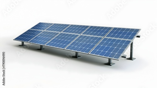 Solar Panel Icon Symbolizing Renewable Energy and Sustainability in Modern 3D Design