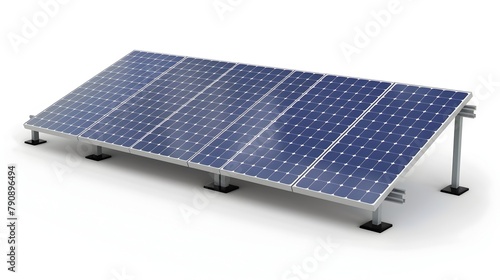 Sleek and Modern 3D Solar Panel Icon Symbolizing Renewable Energy and Sustainability