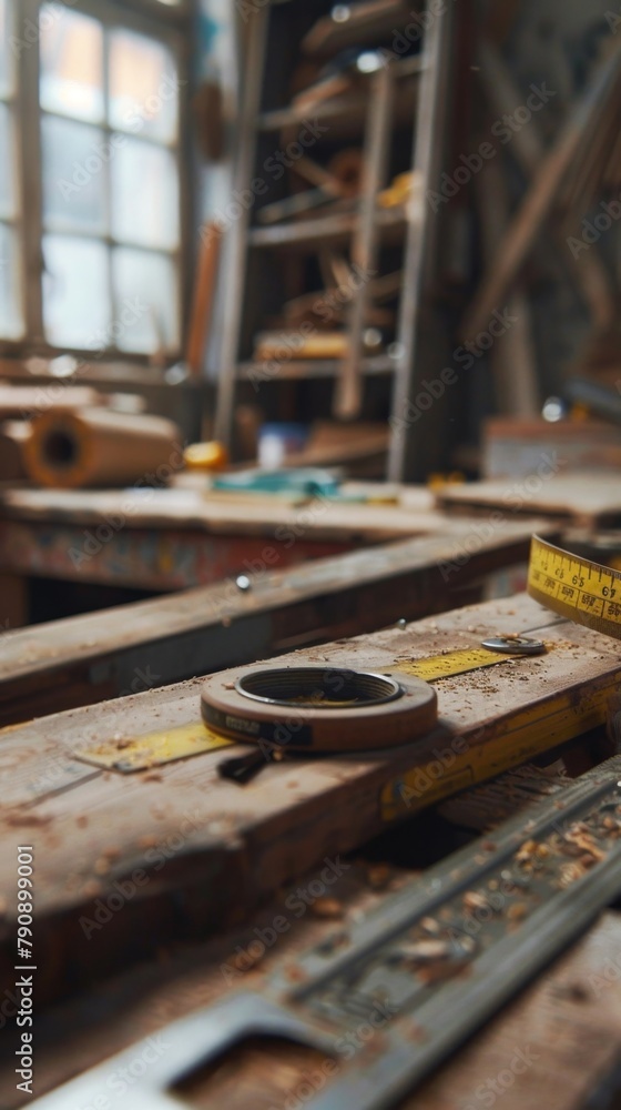 Many tools that are sitting on a table. Vertical background Many tools that are sitting on a table. Vertical background