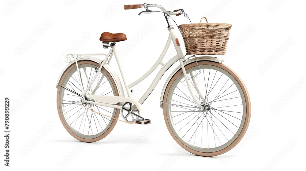 Vintage-Inspired 3D Bicycle Icon Representing Eco-Friendly Leisure Transportation