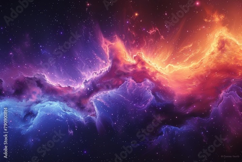 Cosmic energy: abstract space nebula artwork © wiwin