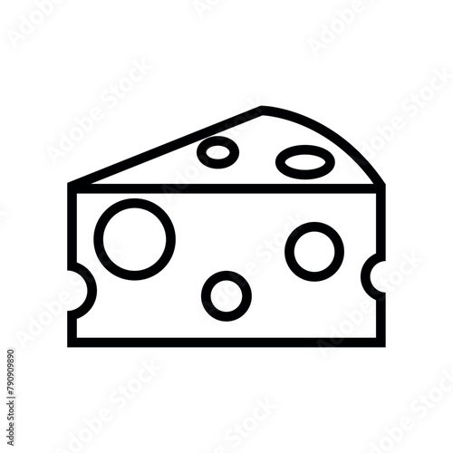 Cheese line icon, cheese icon vector flat trendy illustration isolated on white background.