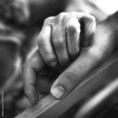 hands of the old person