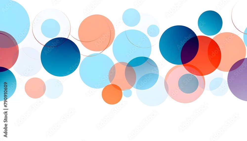 Colorful blue and red circles polka dots on white background, wallpaper banner HD Art illustration Colorful blue and red circles polka dots on white background, wallpaper banner HD Art illustration