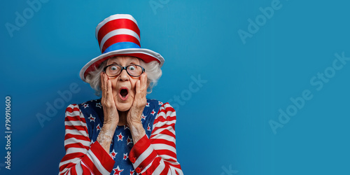 Surprised Old Lady Dressed ...