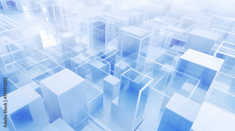 3d rendering of white and blue abstract geometric background. Scene for advertising, technology, showcase, banner, game, sport, cosmetic, business, metaverse. Sci-Fi Illustration. Product display 3d rendering of white and blue abstract geometric background. Scene for advertising, technology, showcase, banner, game, sport, cosmetic, business, metaverse. Sci-Fi Illustration. Product display