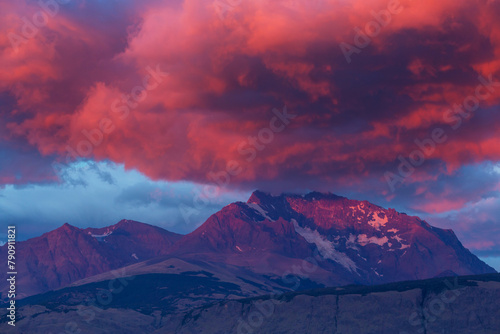 Mountains on sunset