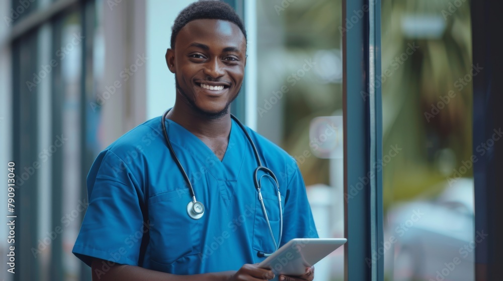 Confident Doctor Holding a Tablet Confident Doctor Holding a Tablet