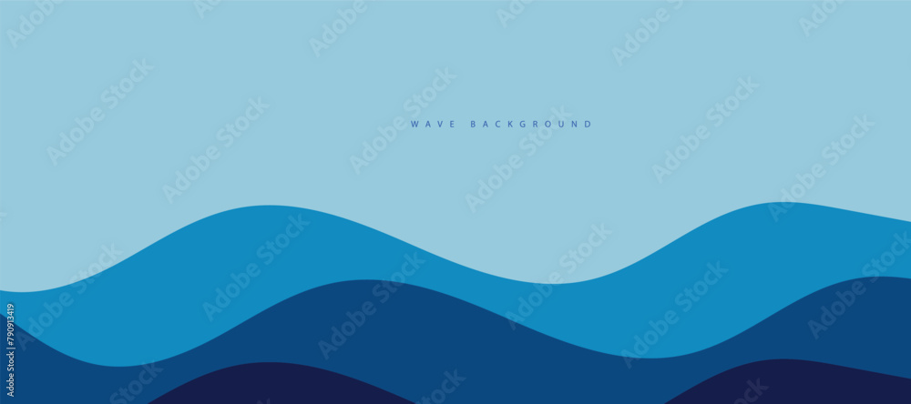 Sea waves layer vector background illustration. Sea beach vector illustration. Sea waves layer vector background illustration. Sea beach vector illustration.