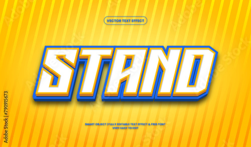 vector stand text effect