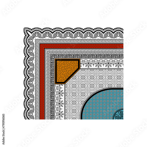 bedsheet design digital art use hand work and digital printing