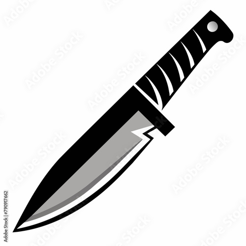 knife on a white