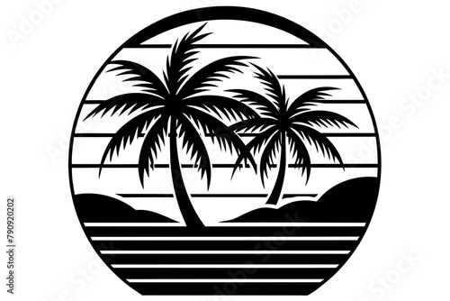 Sunset and sun rise vector illustration 