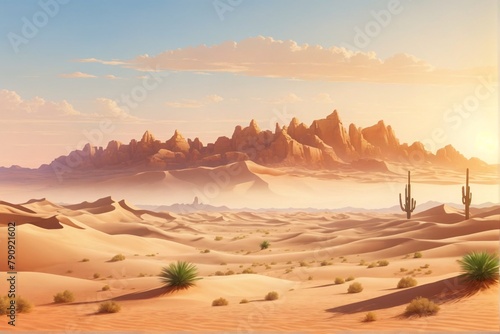 Desert Landscape Background, Desert Background, Desert Wallpaper, Desert Scenery, Sand Desert Landscape, Sand desert scenery, Dune Landscape, AI Generative