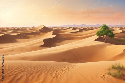 Sandy Dunes Landscape Background, Sand Desert Landscape, Sand desert scenery, Dune Landscape, Desert Background, Desert Wallpaper, AI Generative