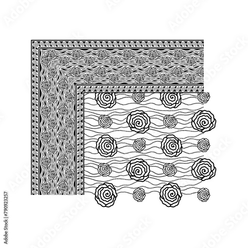 bedsheet design digital art use hand work and digital printing