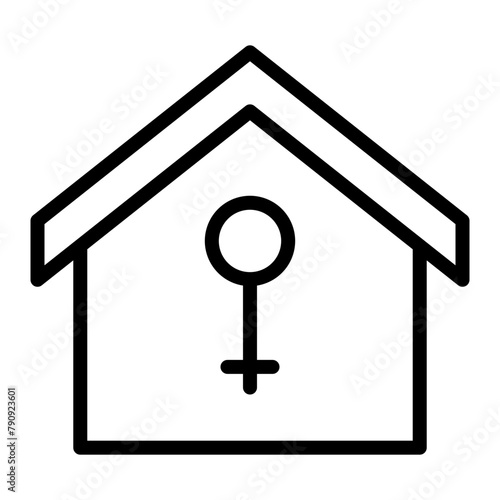 Refuge Vector Line Icon Design