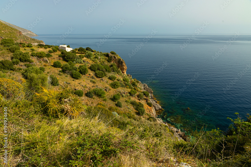 landscape in the Zingaro nature reserve in Sicily landscape in the Zingaro nature reserve in Sicily