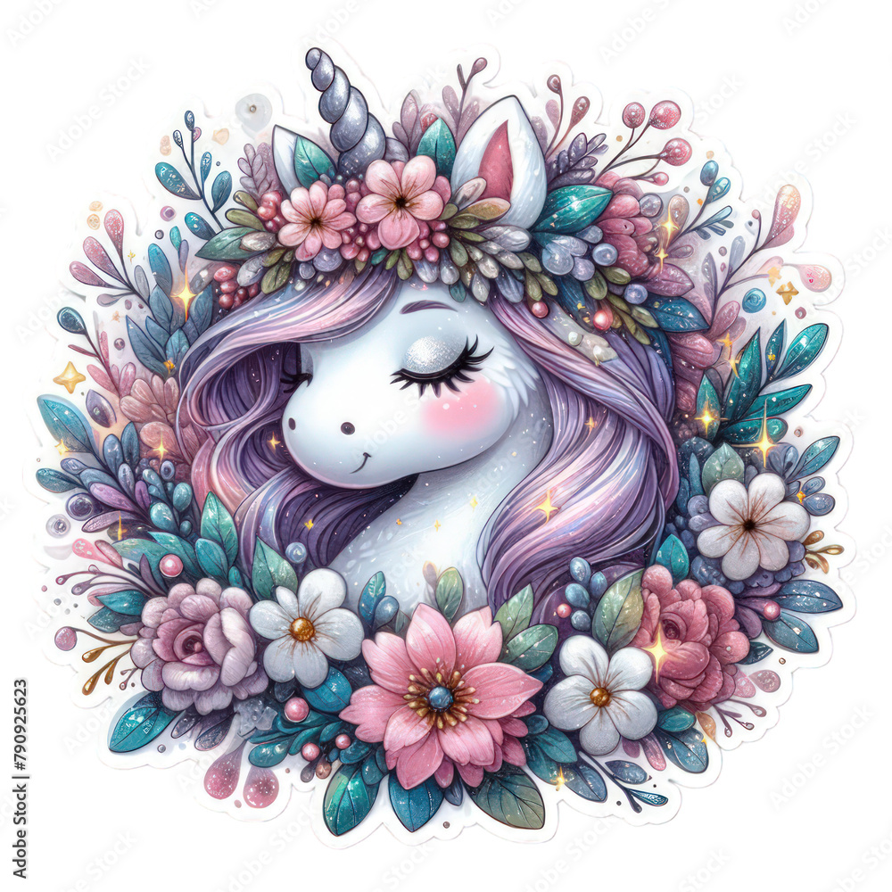unicorn cute easter sticker unicorn cute easter sticker