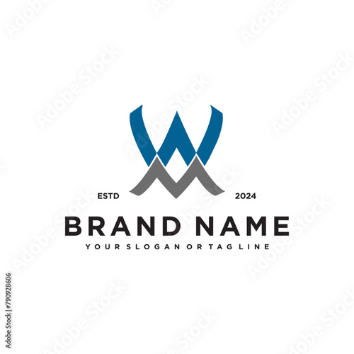 WM logo design vector simple